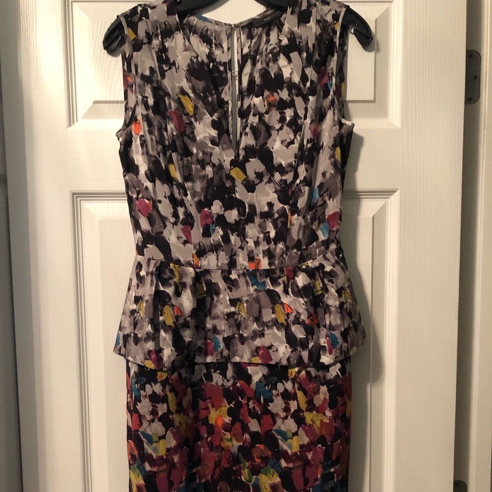 Never worn bcbgmaxazria peplum dress